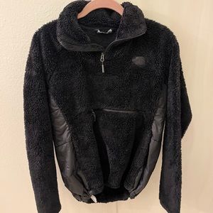 fluffy north face quarter zip